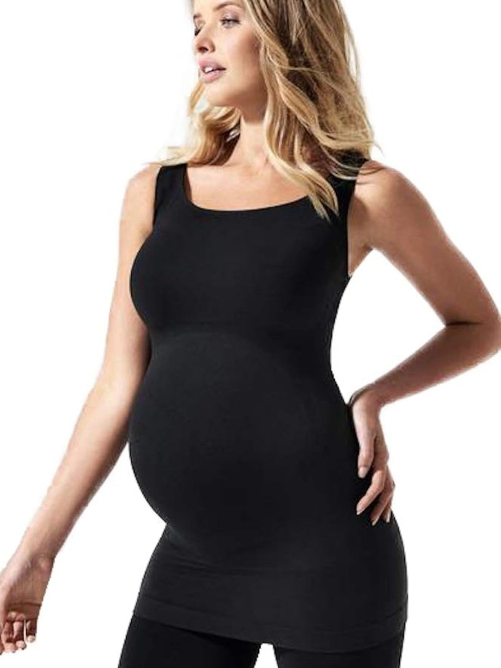 BLANQI Maternity Belly Support Tank Top Black